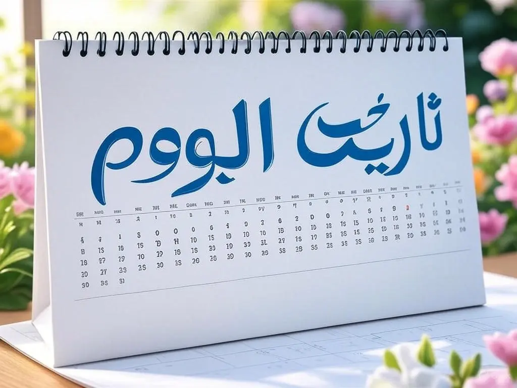 صورة توضح تاريخ اليوم هجري وميلادي وتفاصيل التقويم.