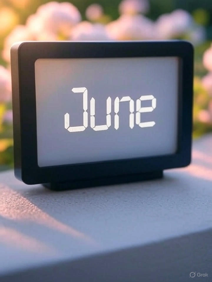 يونيو شهر كم لتتبع الأيام بدقة