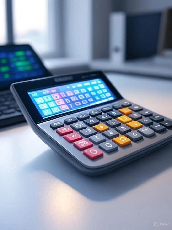 حاسبه مطوره مع واجهة ملونة، مثالية لجميع الدول العربية