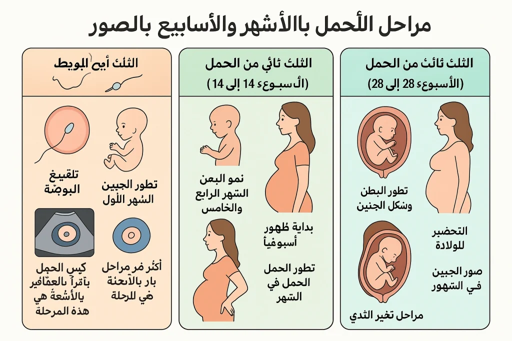 مراحل الحمل لمتابعة تطور الطفل بدقة